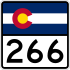 State Highway 266 marker