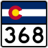 State Highway 368 marker