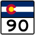 State Highway 90 marker