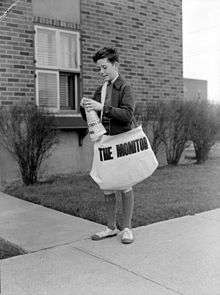 Newspaper carriers John Murray for The Monitor in 1943