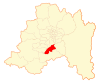 Map of Buin commune in the Santiago Metropolitan Region
