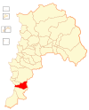Map of the Cartagena commune in the Valparaíso Region