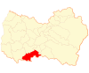 Map of the Chépica commune in O'Higgins Region