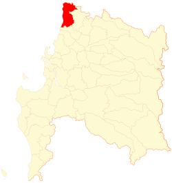 Location of the Cobquecura commune in the Biobío Region