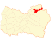 Map of the Codegua commune in the O'Higgins Region