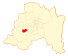 Location of the El Monte commune in the Santiago Metropolitan Region