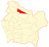 Location of the Ercilla commune in the Araucanía Region