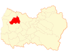Map of La Estrella commune in O'Higgins Region