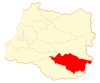 Map of the Lago Ranco commune in the Los Ríos Region