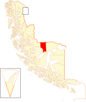 Location in the Magallanes y la Antártica Chilena Region
