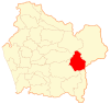 Map of Melipeuco commune in the Araucania Region