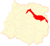 Map of Molina commune in the Maule Region