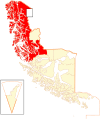 Location of the Natales commune in Magallanes Region