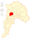 Map of the Nogales commune in the Valparaíso Region