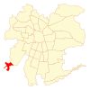 Map of Padre Hurtado commune within Greater Santiago