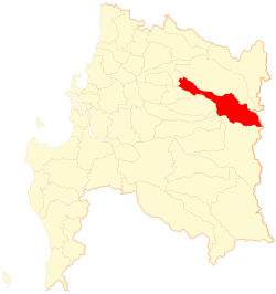 Map of Pinto commune in the Biobío Region