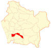 Map of Pitrufquén commune in the Araucanía Region