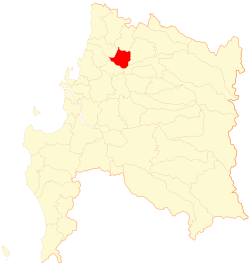 Map of Portezuelo commune in the Biobío Region