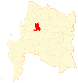Map of Quillón commune in the Biobío Region