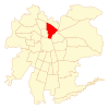 Map of Recoleta commune within Greater Santiago