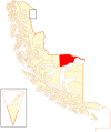 Location of the San Gregorio commune in Magallanes Region