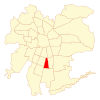 Map of San Ramón commune within Greater Santiago
