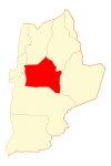 Map of Sierra Gorda commune in Antofagasta Region