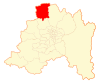 Map of Tiltil commune in the Santiago Metropolitan Region