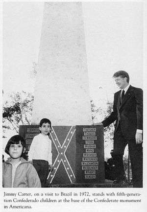 Jimmy Carter at Confederado monument