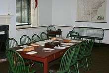 Photo of a table with chairs.