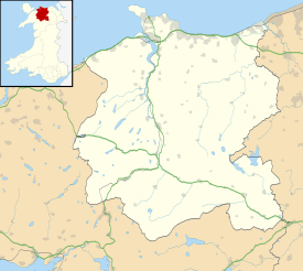 Map of Conwy within Wales