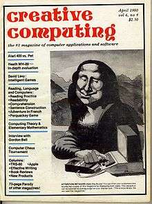 The front cover of the April 1980 issue of Creative Computing.