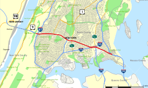 Map of Cross Bronx Expressway