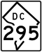 District of Columbia Route 295 marker