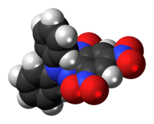 Space-filling model of the DPPH molecule