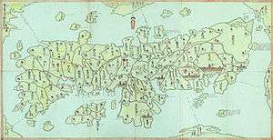 Map of Japan by Daikokuya Kōdayū
