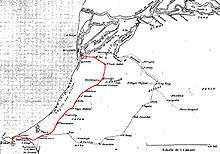 The line shown on a 1901 map