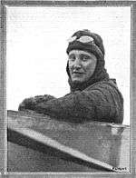 Damer Leslie Allen in his aircraft