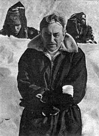 David Lean in Finland while filming Doctor Zhivago.
