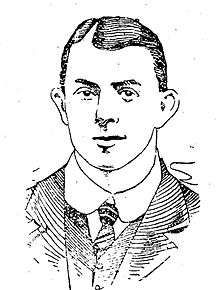 Cartoon drawing of the head and shoulders of a young man