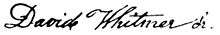 Signature of David Whitmer