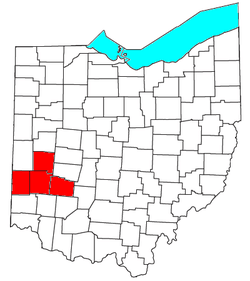 Map of Metro Dayton, The Miami Valley, Greater Dayton