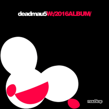 A vector drawing of a stylized white mouse head on a black background, with one pink eye and mouth seen on it, and the other eye lying beside it. The artist name appears in white and the album title appears in pink above the illustration, with the record label name appearing in the bottom right corner of the image.