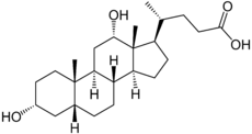 Skeletal formula of deoxycholic acid