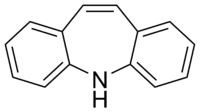 Skeletal formula of dibenzazepine