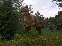 An animatronic dinosaur at Canada's Wonderland