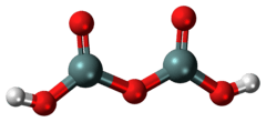 Ball-and-stick model of the disilicic acid molecule