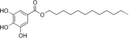 Skeletal formula of dodecyl gallate