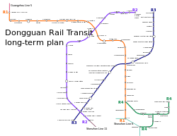 Current plan map of Dongguan Rail Transit