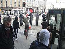 Rioting on the streets of Dublin in February 2006